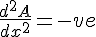 \frac{d^2A}{d x^2}=-ve